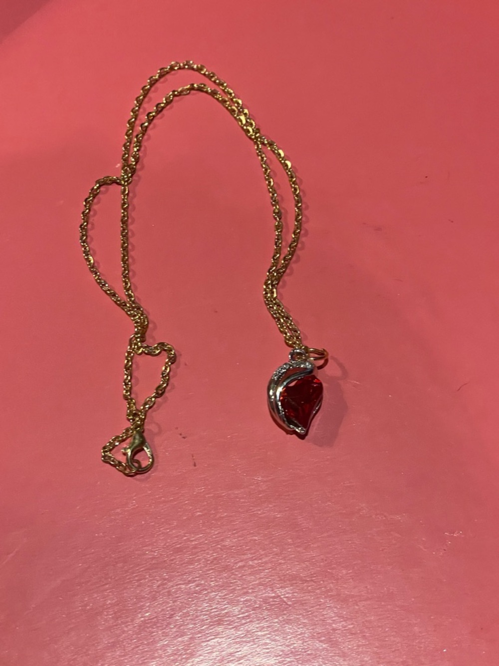 Ruby pendant necklace